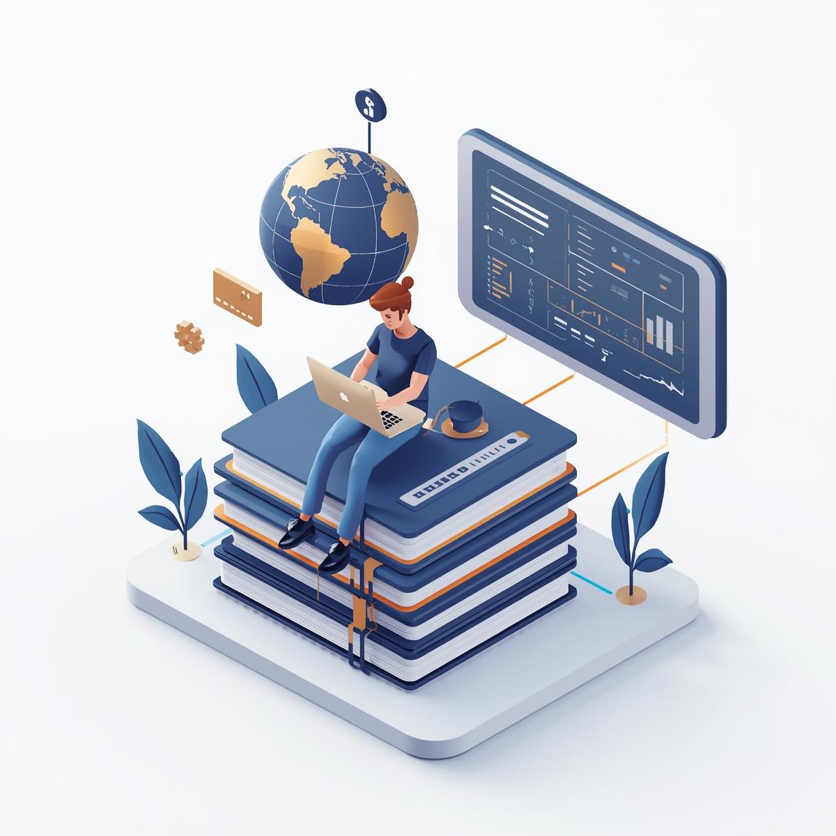 Ilustrasi Belajar Modern